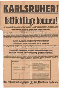 Plakat 1946, Stadtarchiv Karlsruhe 8/PBS X 2779.