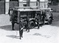 Übung der Berufsfeuerwehr 1966, Foto: privat.