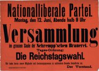 Einladung zu einer Versammlung vor der Reichstagswahl 1893, Stadtarchiv Karlsruhe 8/PBS X 3012.
