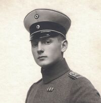 Bruno Thiergarten-Schultz als Soldat, ca. 1918, Foto: privat.